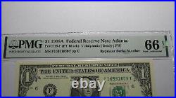 $1 1988 Repeater Serial Number Federal Reserve Currency Bank Note Bill PMG UNC66