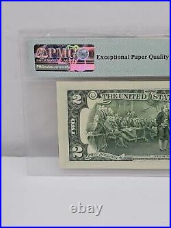 $1 2003 Radar Serial Number 04100140 Currency Bank Note Bill PMG UNC67EPQ