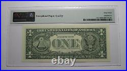 $1 2003 Radar Serial Number Federal Reserve Currency Bank Note Bill PMG UNC67EPQ