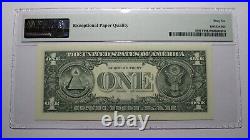 $1 2017 Radar Serial Number Federal Reserve Currency Bank Note Bill PMG UNC66EPQ