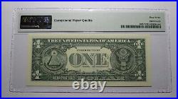 $1 2017 Radar Serial Number Federal Reserve Currency Bank Note Bill! PMG UNC67