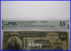 $10 1902 Checotah Oklahoma OK National Currency Bank Note Bill Ch #10063 F15 PMG