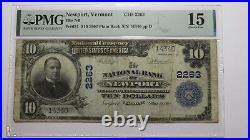 $10 1902 Newport Vermont VT National Currency Bank Note Bill Ch. #2263 F15 PMG