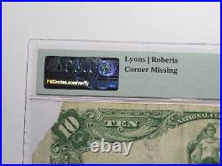 $10 1902 Stockton Kansas KS National Currency Bank Note Bill Ch #7815 F15 PMG
