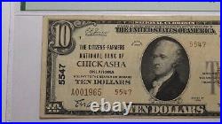 $10 1929 Chickasha Oklahoma OK National Currency Bank Note Bill #5547 VF35 PMG