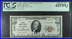 $10 1929 DELPHOS Ohio National Currency Bank Note Charter #12196. PMG 45PPQ