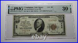 $10 1929 Flemington New Jersey NJ National Currency Bank Note Bill Ch. #892 VF30