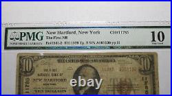 $10 1929 New Hartford New York NY National Currency Bank Note Bill #11785 PMG