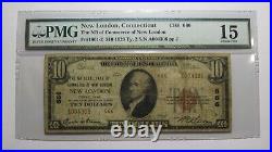 $10 1929 New London Connecticut CT National Currency Bank Note Bill #666 F15 PMG