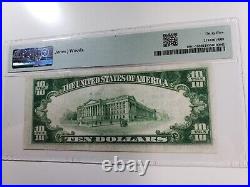 $10 1929 New York, New York ND National Currency Bank Note VF35 PMG
