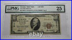 $10 1929 Roscoe New York NY National Currency Bank Note Bill Ch. #8191 VF PMG