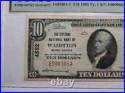 $10 1929 Wahpeton North Dakota National Currency Bank Note Bill Ch. #4552 VF30