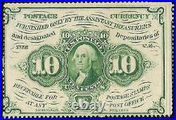 10 Cent Fractional Currency Better No Monogram Perforated Note F 1241 Pmg 53 Epq