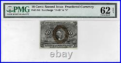 10 Cent Fractional Currency note-fr. 1246 (2nd Issue) PMG UNC 62 EPQ