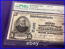 1902 $5 NATIONAL CURRENCY NOTE Springfield, OH FR#590 CH#238 PMG 25 VF