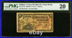 1914 Bank of Belgian Congo One Franc Matadi Banknote Pick# 3B PMG VF 20 Currency