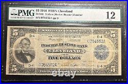 1918 $5 National Currency Note Cleveland Ohio PMG F12 (No Notes)