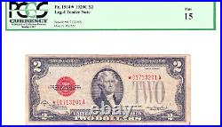 1928-C $2 Legal Tender Note STAR PMG Fine 15 #01713201A