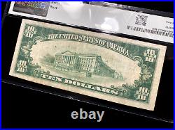 1929 $10 Walhalla ND National Bank Note Currency PMG VF25 Ch 9133 Low # Rare