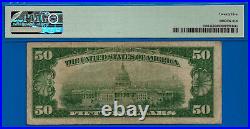 1929 $50 National Currency FRBN Dallas PMG 25 key note dallas Fr 1880-K 146890