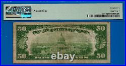 1929 $50 National Currency PMG 25 Federal Reserve Bbank Note Dallas Fr 1880-K