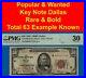 1929 $50 National Currency PMG 30 FRBN rare key note Dallas Fr 1880-K