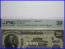 $20 1902 Perry New York NY National Currency Bank Note Bill Ch. #4519 VF30 PMG