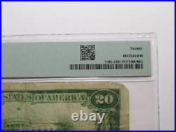 $20 1929 Barnard Kansas KS National Currency Bank Note Bill Ch #8396 VF20 PMG