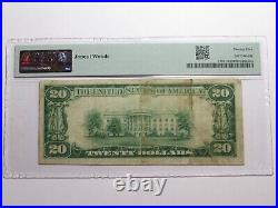 $20 1929 Burr Oak Kansas KS National Currency Bank Note Bill Ch #7302 VF25 PMG