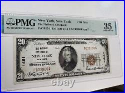 $20 1929 New York, New York National Currency Bank Note VF35 PMG