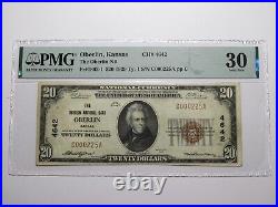 $20 1929 Oberlin Kansas KS National Currency Bank Note Bill Ch. #4642 VF30 PMG
