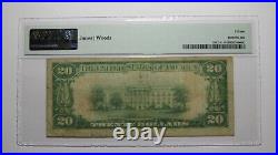 $20 1929 Shawnee Oklahoma OK National Currency Bank Note Bill Ch. #6416 F15 PMG