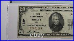$20 1929 Shelby Ohio OH National Currency Bank Note Bill Ch. #1929 VF30 PMG
