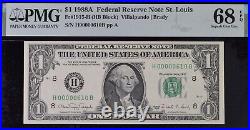 2003A $1 Federal Reserve Note PMG 68EPQ top pop birthday fancy serial 00000610