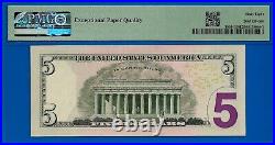 2006 $5 Federal Reserve Note PMG 68EPQ top pop finest near solid serial number