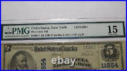 $5 1902 Cedarhurst New York NY National Currency Bank Note Bill Ch. #11854 PMG