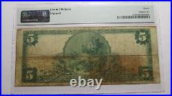 $5 1902 La Porte Indiana IN National Currency Bank Note Bill Ch. #377 PMG F15