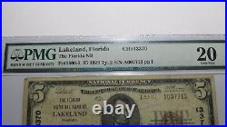 $5 1929 Lakeland Florida FL National Currency Bank Note Bill Ch. #13370 VF20 PMG