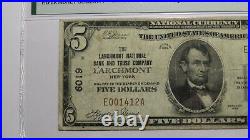 $5 1929 Larchmont New York NY National Currency Bank Note Bill Ch #6019 VF20 PMG