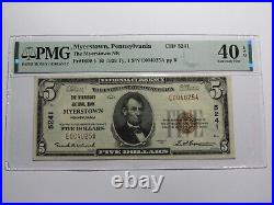 $5 1929 Myerstown Pennsylvania National Currency Bank Note Bill #5241 XF40 PMG