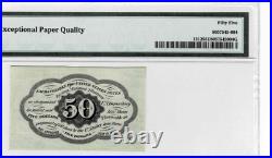50 Cent Fractional Currency note-fr. 1312-Straight Edges-PMG AU 55 EPQ