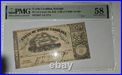 50 Cents State of North Carolina Currency Raleigh Bill Note NCCR97 PMG 58 Unc