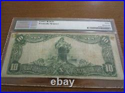 Large Size Wisconsin National Currency $10 Note 1st NB Of Seymour PMG 20