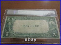 Large Size Wisconsin National Currency $5 Note Commercial NB Fond Du Lac PMG 15