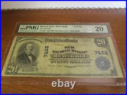 US Large Size National Currency Series 1902 $20 Note Old NB Beaver Dam WI PMG 20