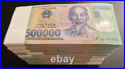 Vietnam 500000 DONG New POLYMER P-124 ZZ Prefix Rare REPLACEMENT Currency NOTE